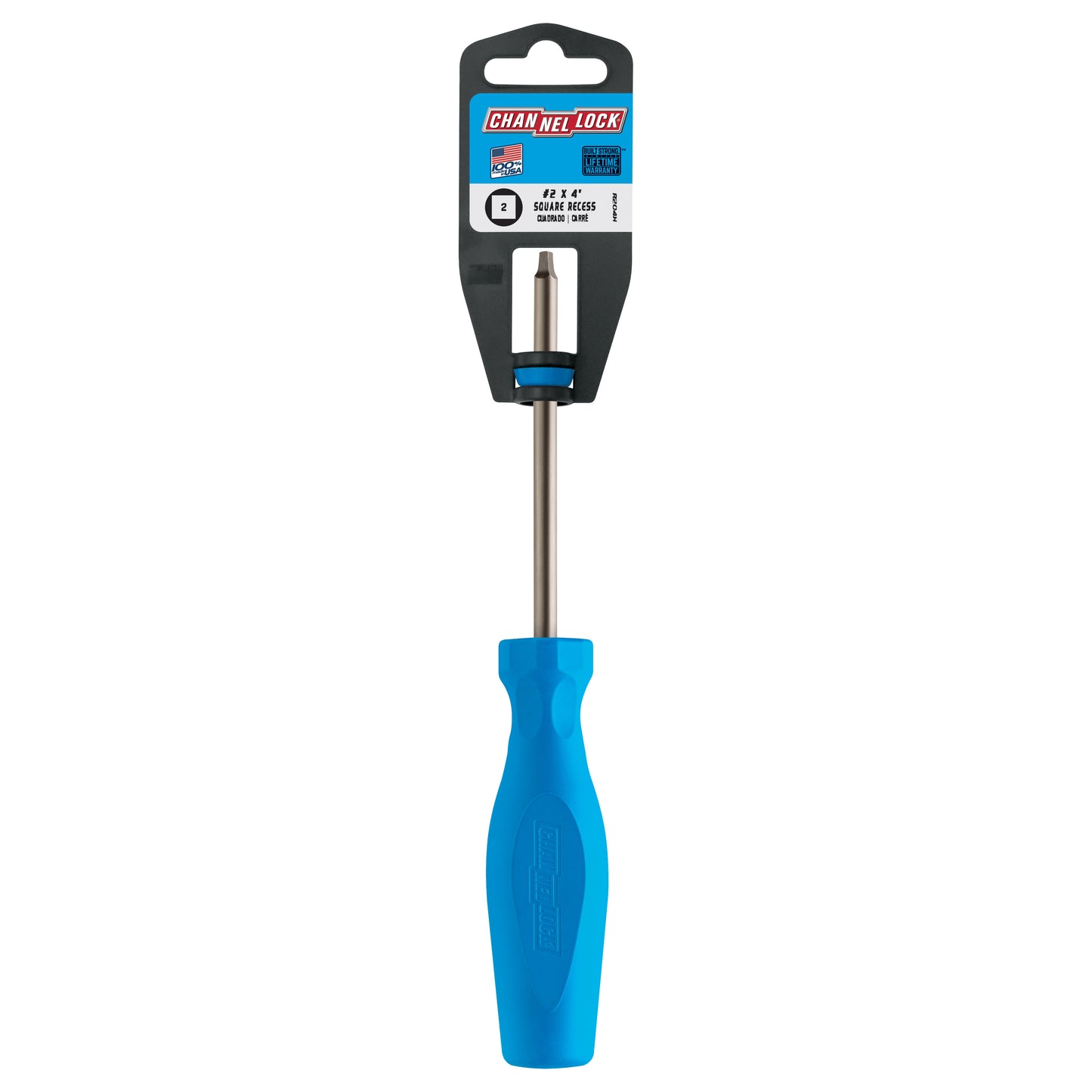 Square Recess #2 X 4-inch Professional Screwdriver (R204H)