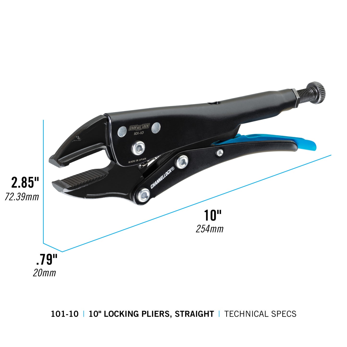10-inch Straight Jaw Locking Pliers (101-10)