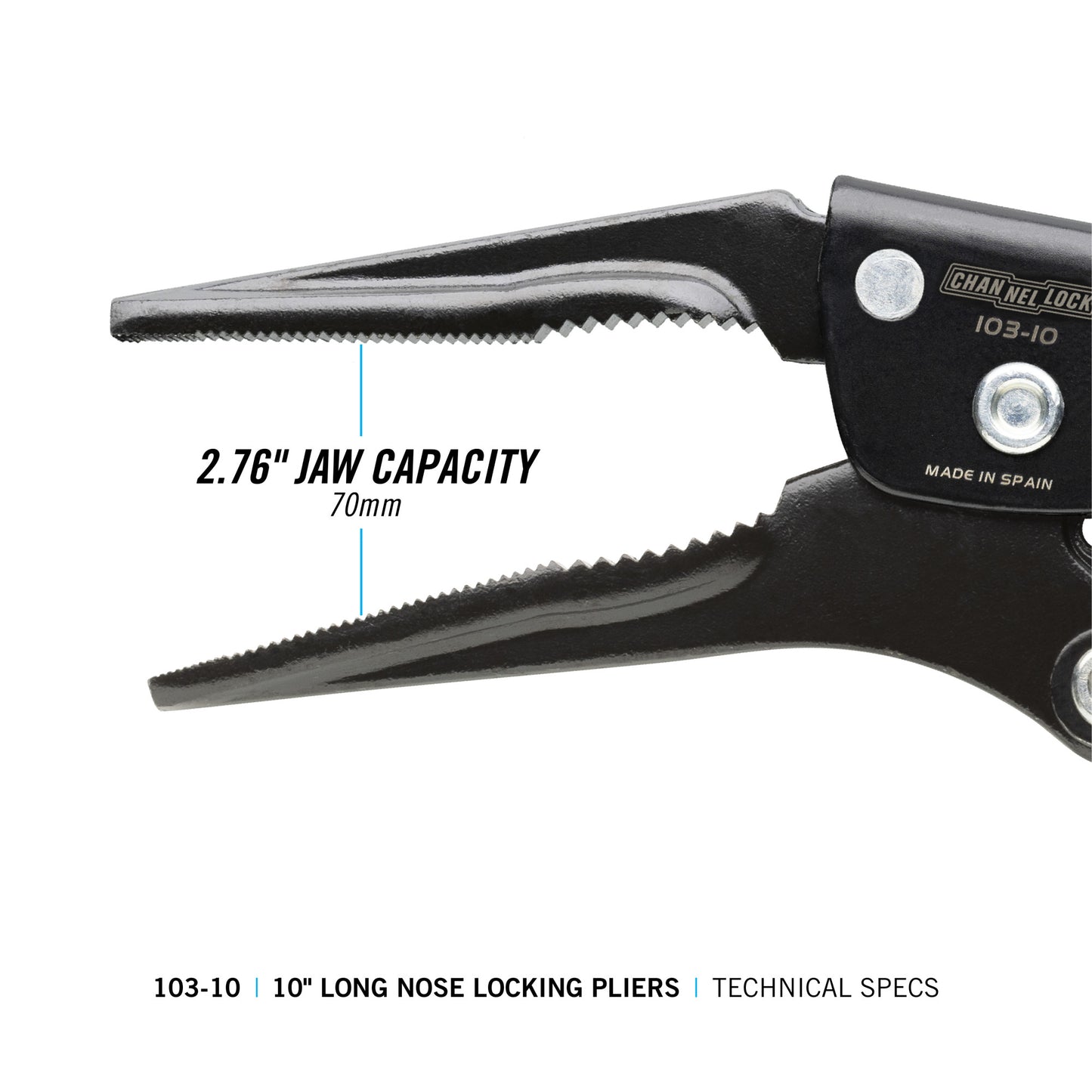 10-inch Combination Long Nose Locking Pliers (103-10)
