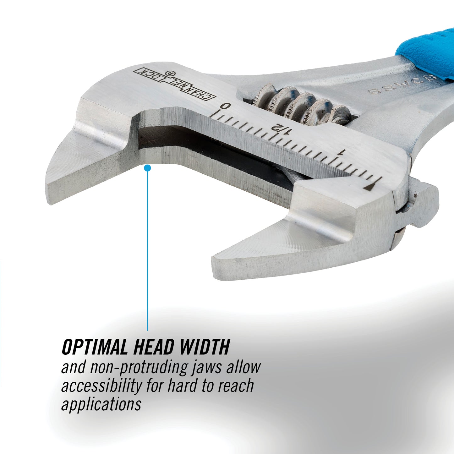 6-inch CODE BLUE® WideAzz® Slim Jaw Adjustable Wrench (6SWCB)