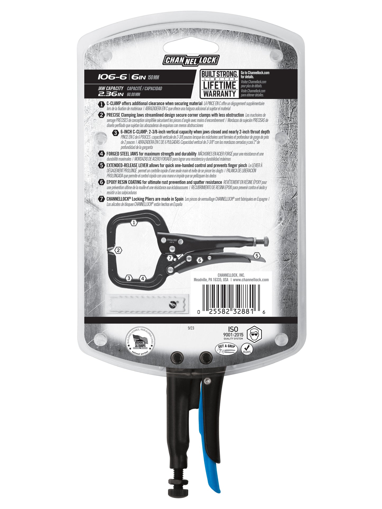 6-inch C-Clamp Locking Pliers (106-6)