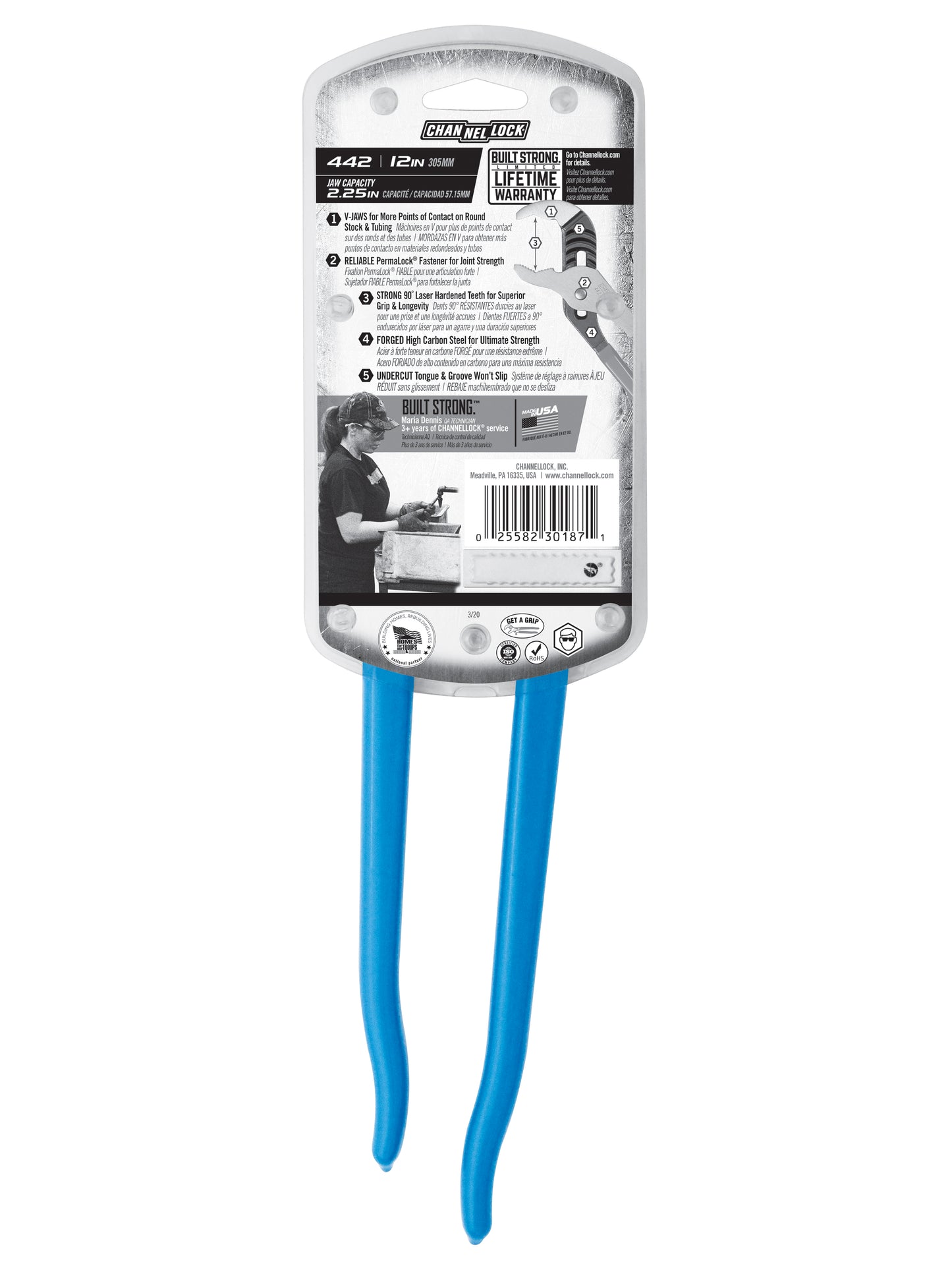 12-inch V-Jaw Tongue & Groove Pliers (442)