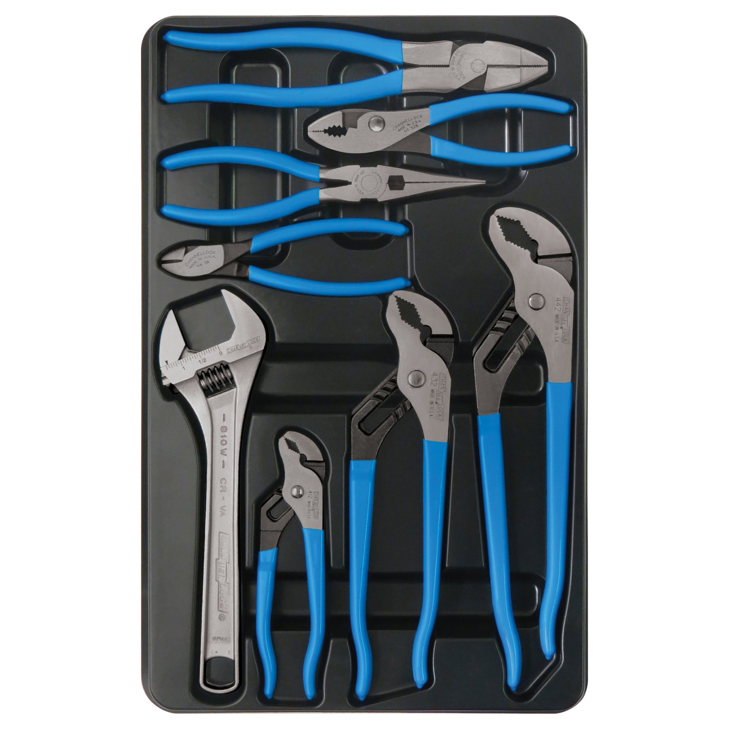 8PC V-Jaw Pliers Set with Wrench (GS-28)