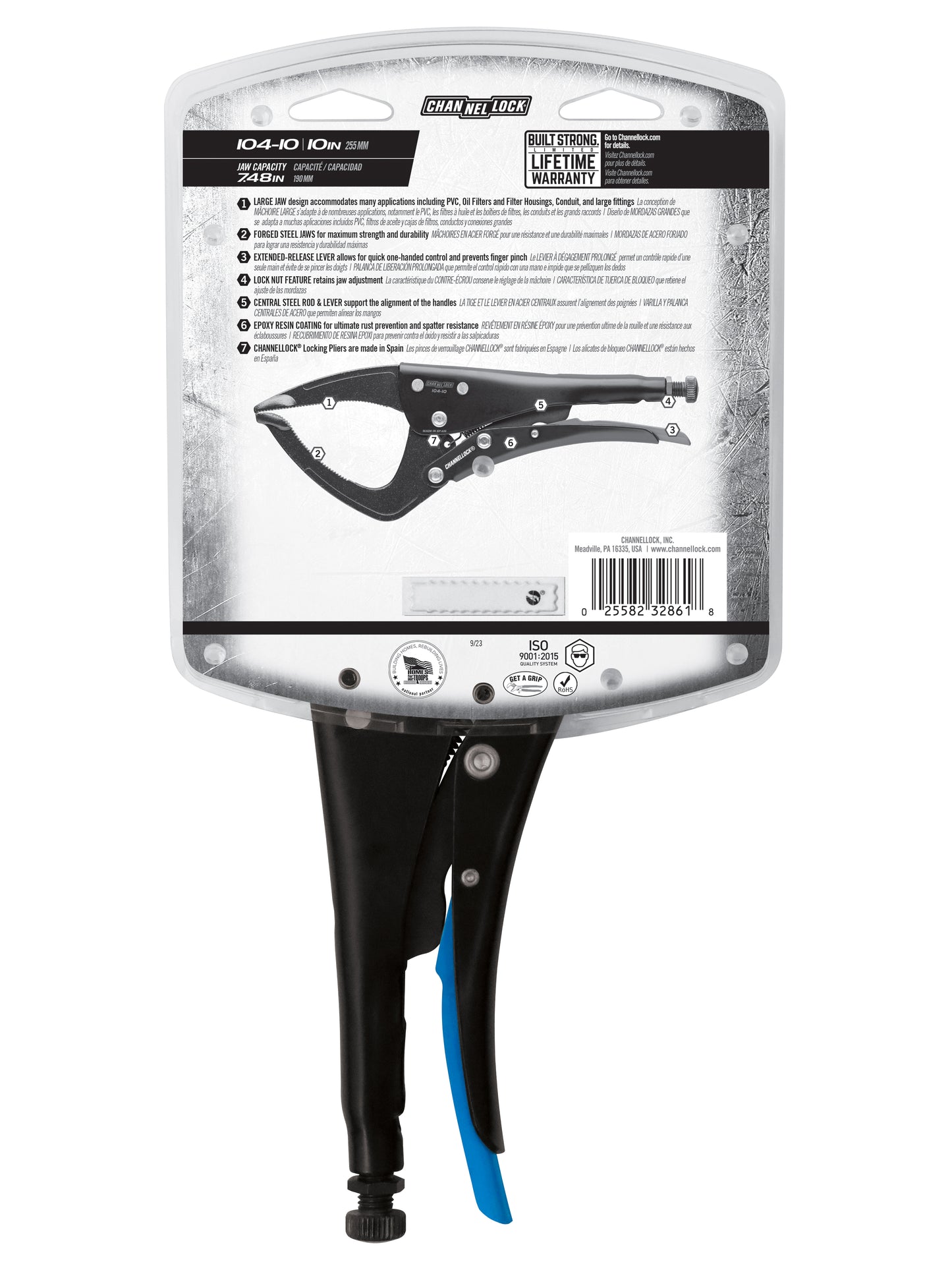 10-inch Large Jaw Locking Pliers (104-10)