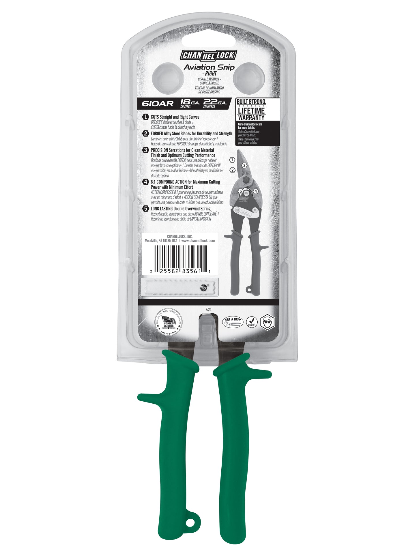 10-inch Right Aviation Snip (610AR)