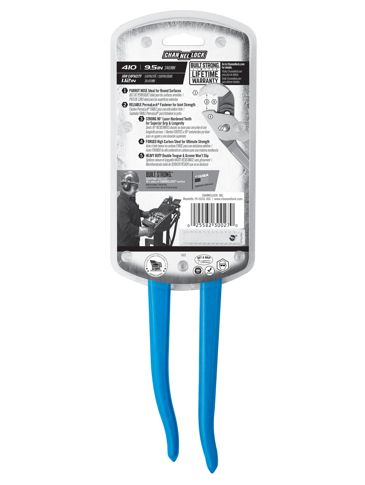 9.5-inch NUTBUSTER® Parrot Nose Tongue & Groove Pliers (410)