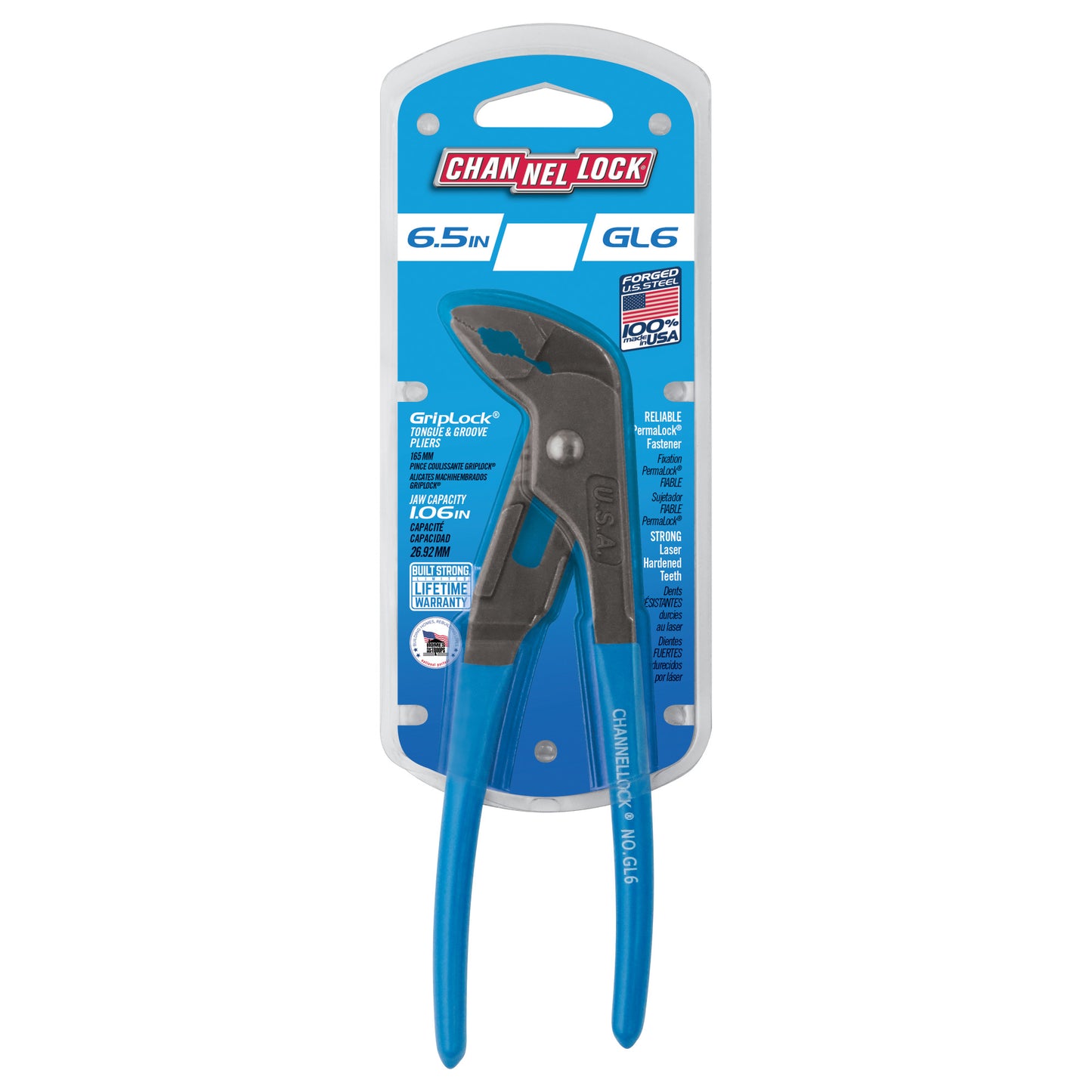 6.5-inch GRIPLOCK Tongue & Groove Pliers (GL6)