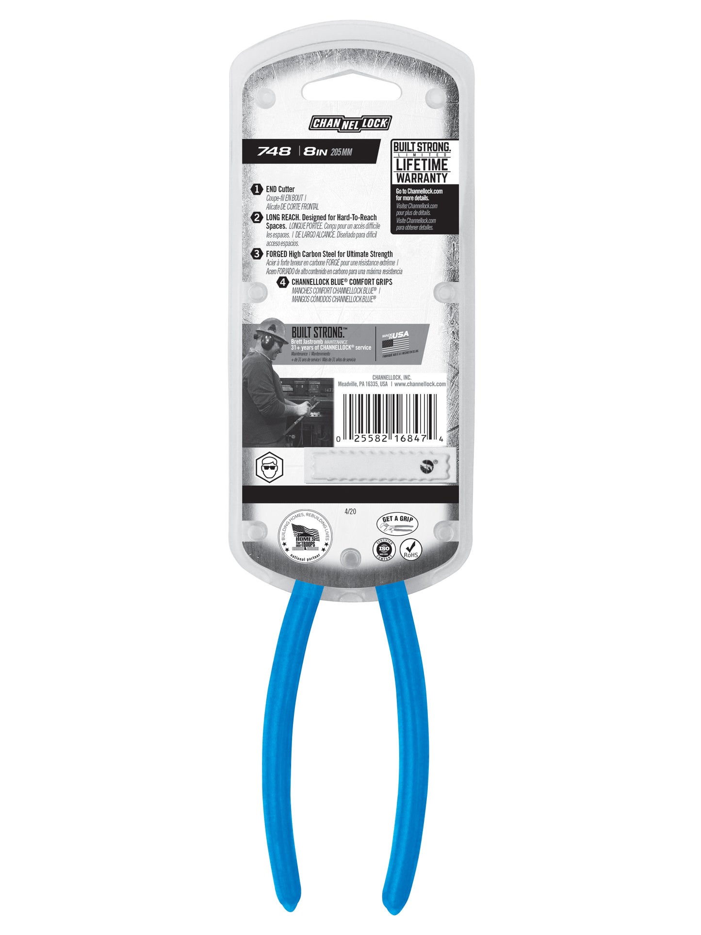 8-inch End Cutting Long Reach Pliers (748)