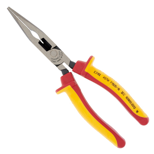 8-inch XLT™ Combination Long Nose Pliers w/ 1000V Insulated Grip (318I)