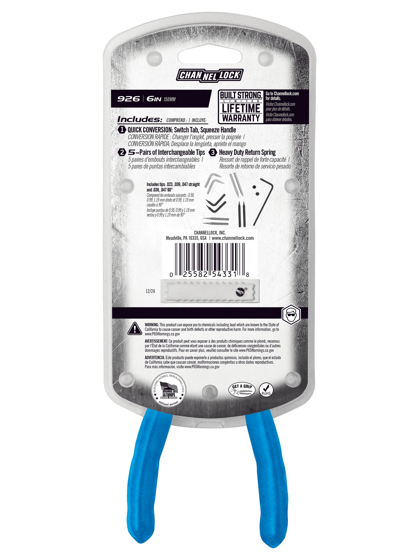 6-inch Convertible Retaining Ring Pliers (926)