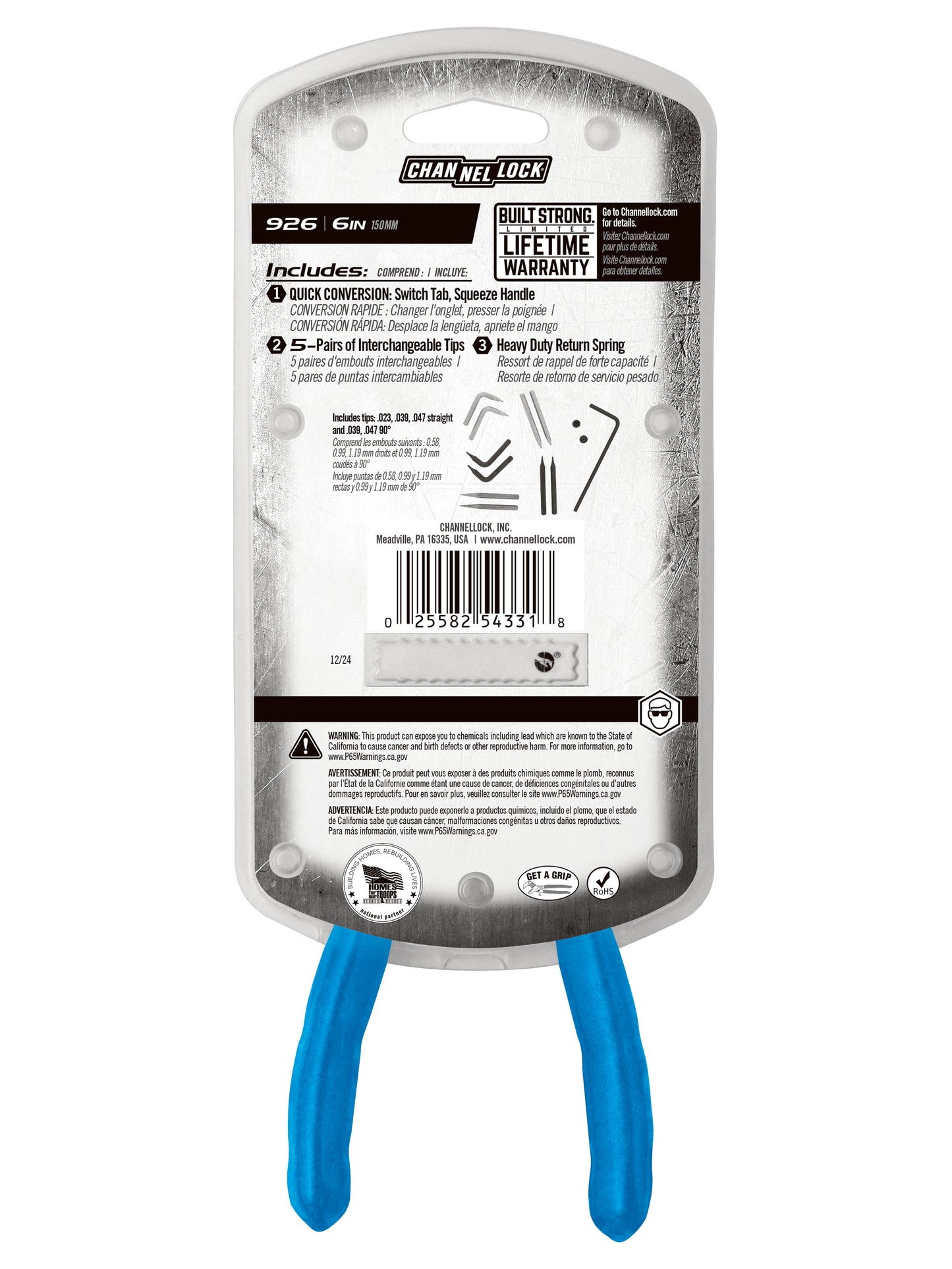 6-inch Convertible Retaining Ring Pliers (926)