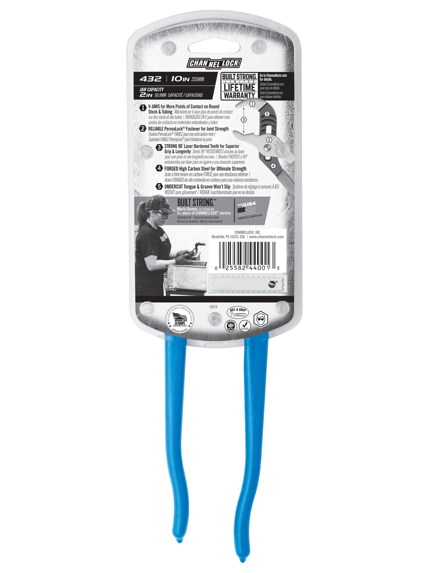 10-inch V-Jaw Tongue & Groove Pliers (432)