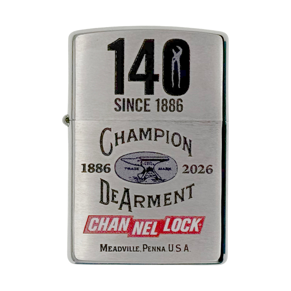 Brushed Chrome 140th Zippo