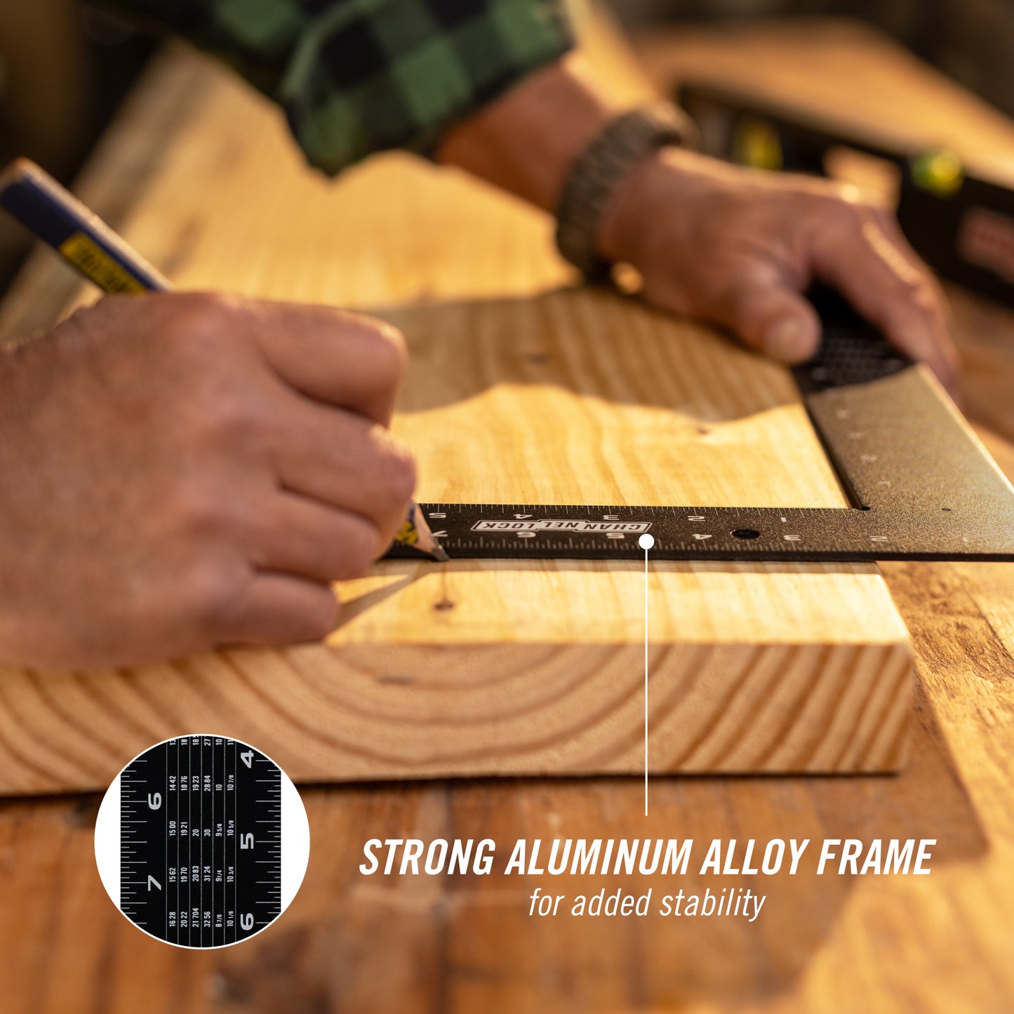 16x24-inch Aluminum Laser Etched Framing Square (8100-1624FS)