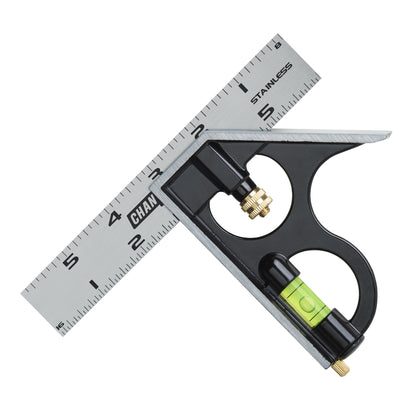 6-inch High-Visibility Stainless Steel Combination Square (8100-006CS)