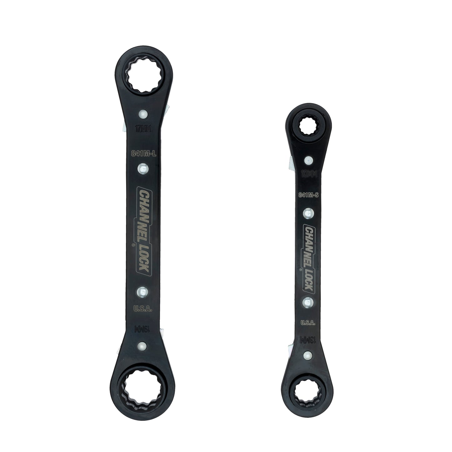 2pc Metric Ratcheting Combination Wrench Set (841M)