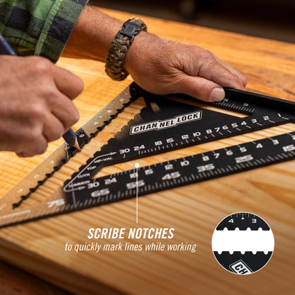 12-inch Laser-Etched Aluminum Extruded Rafter Square (8100-012RS)