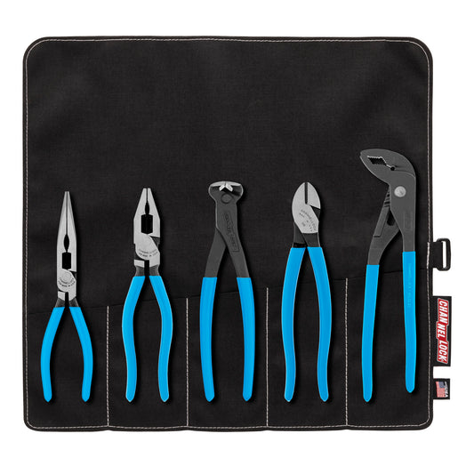 5pc E SERIES™ Pliers Set with Tool Roll (TOOL ROLL-5E)