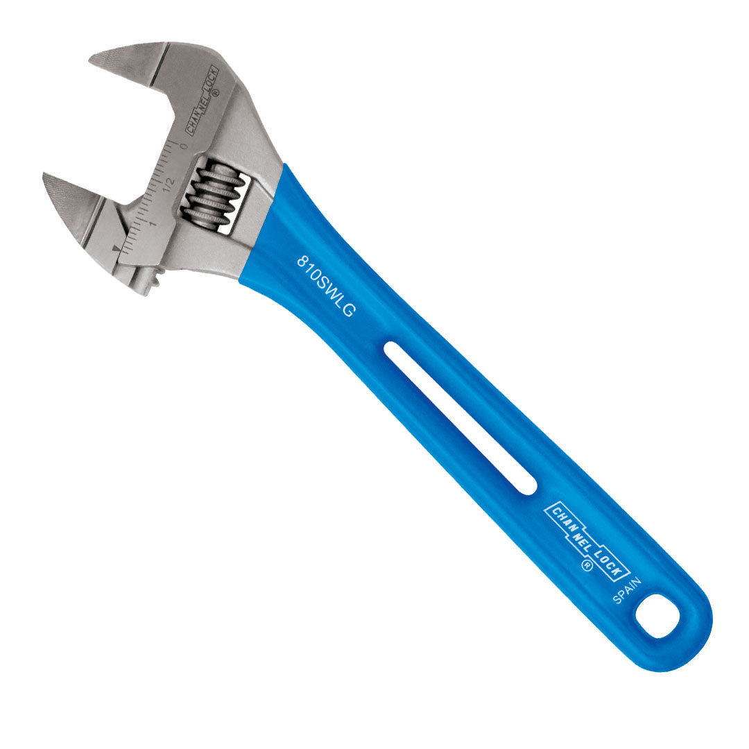 10-inch Lightweight Extra Slim Jaw WideAzz® Adjustable Wrench (810SWLG)