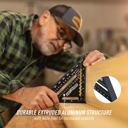 7-inch Laser-Etched Aluminum Extruded Rafter Square (8100-007RS)