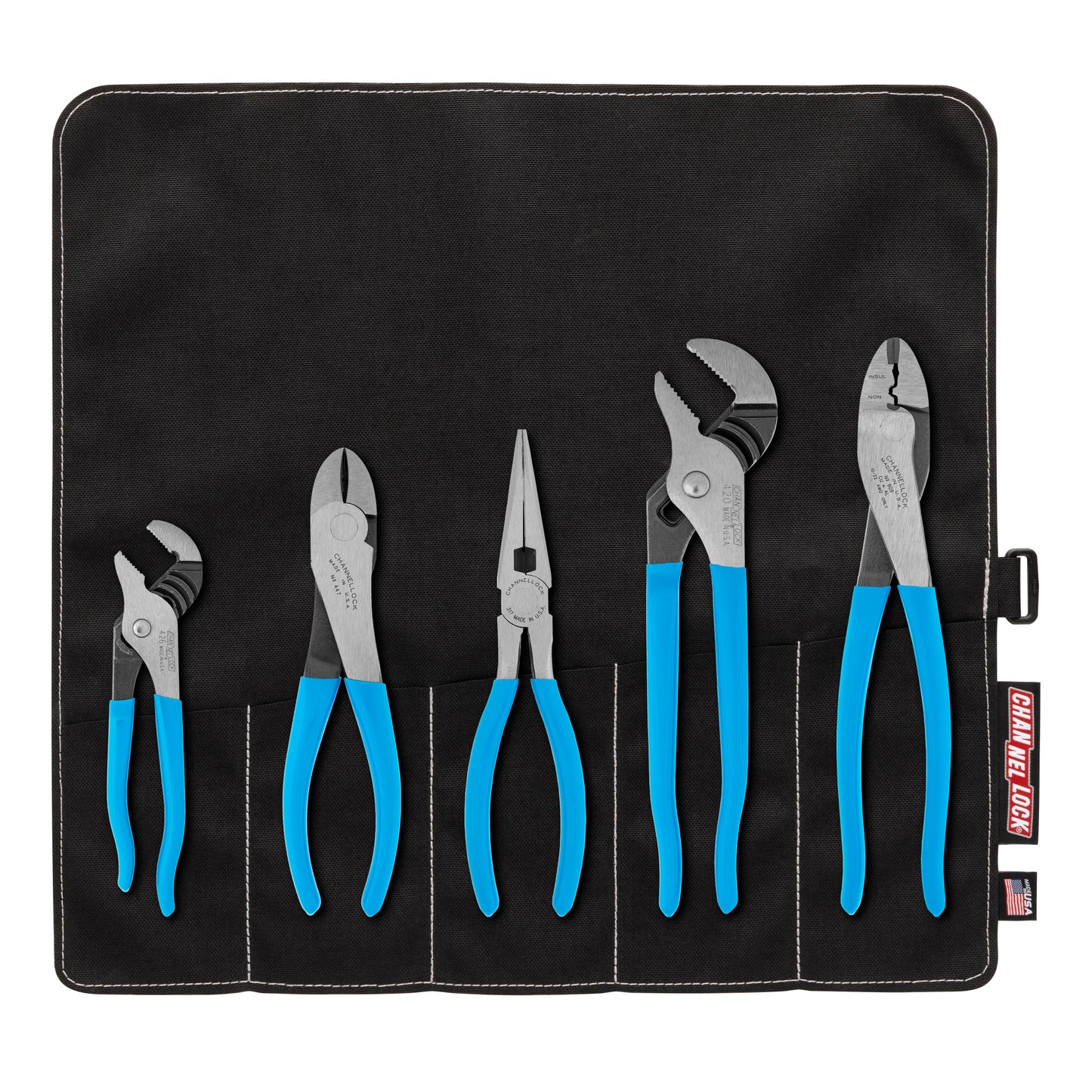 5pc Technicians Pliers Set with Tool Roll (TOOL ROLL-2)