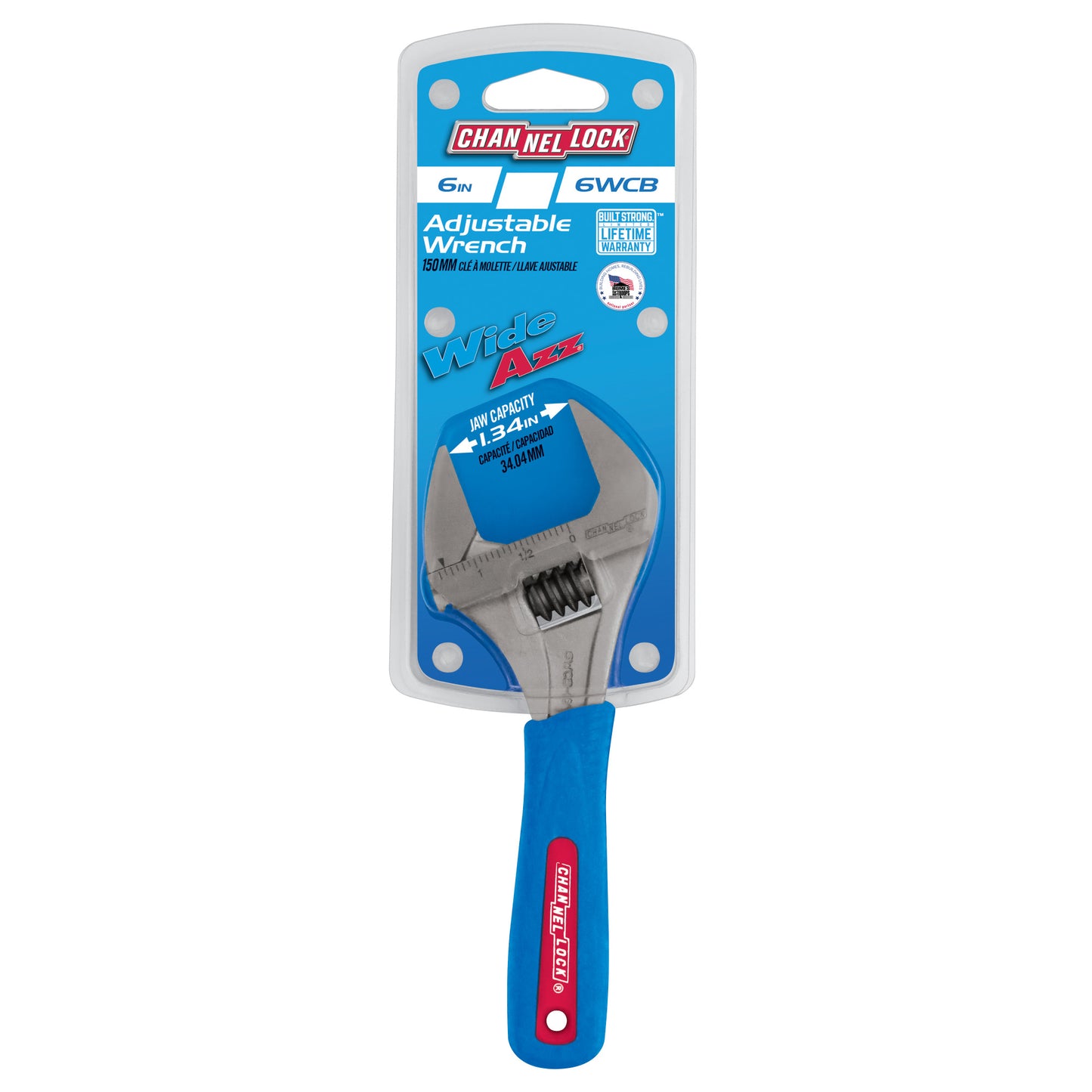 6-inch CODE BLUE® WideAzz® Adjustable Wrench (6WCB)