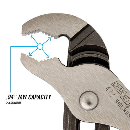 6.5-inch V-Jaw Tongue & Groove Pliers (412)