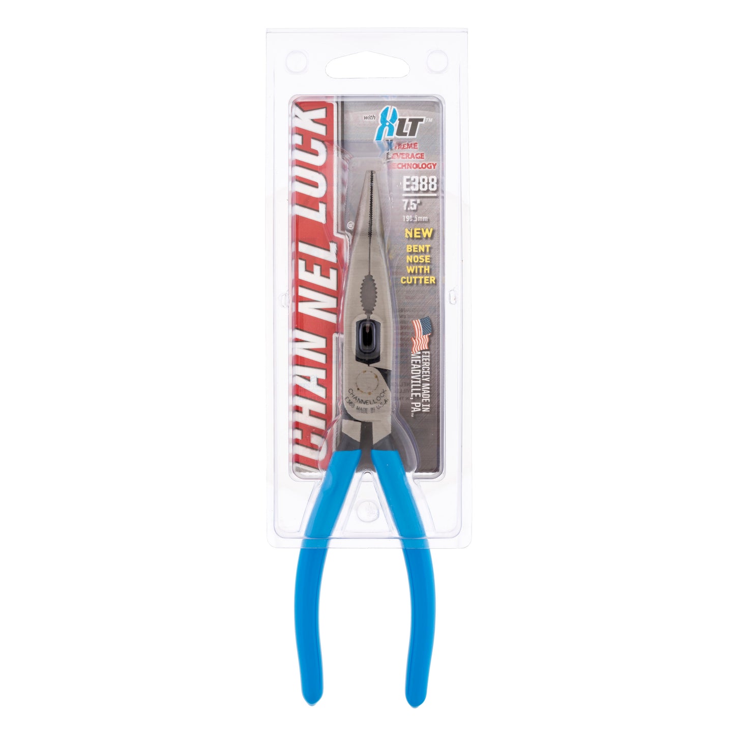 8-inch XLT™ Combination Bent Long Nose Pliers with Cutter (E388)