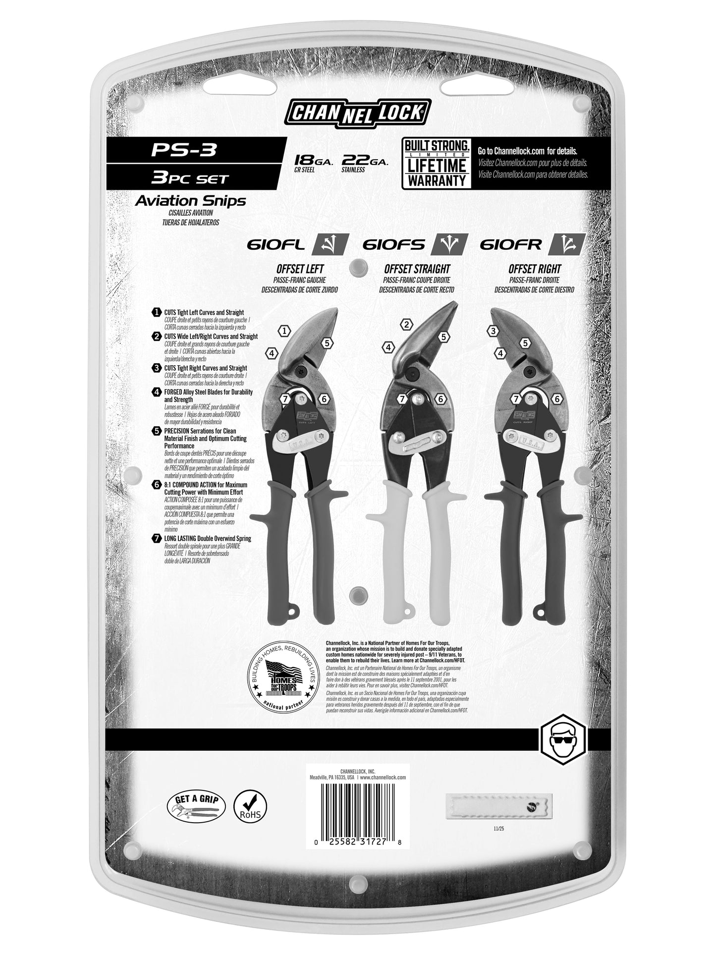 3pc Aviation Snip Set (PS-3)