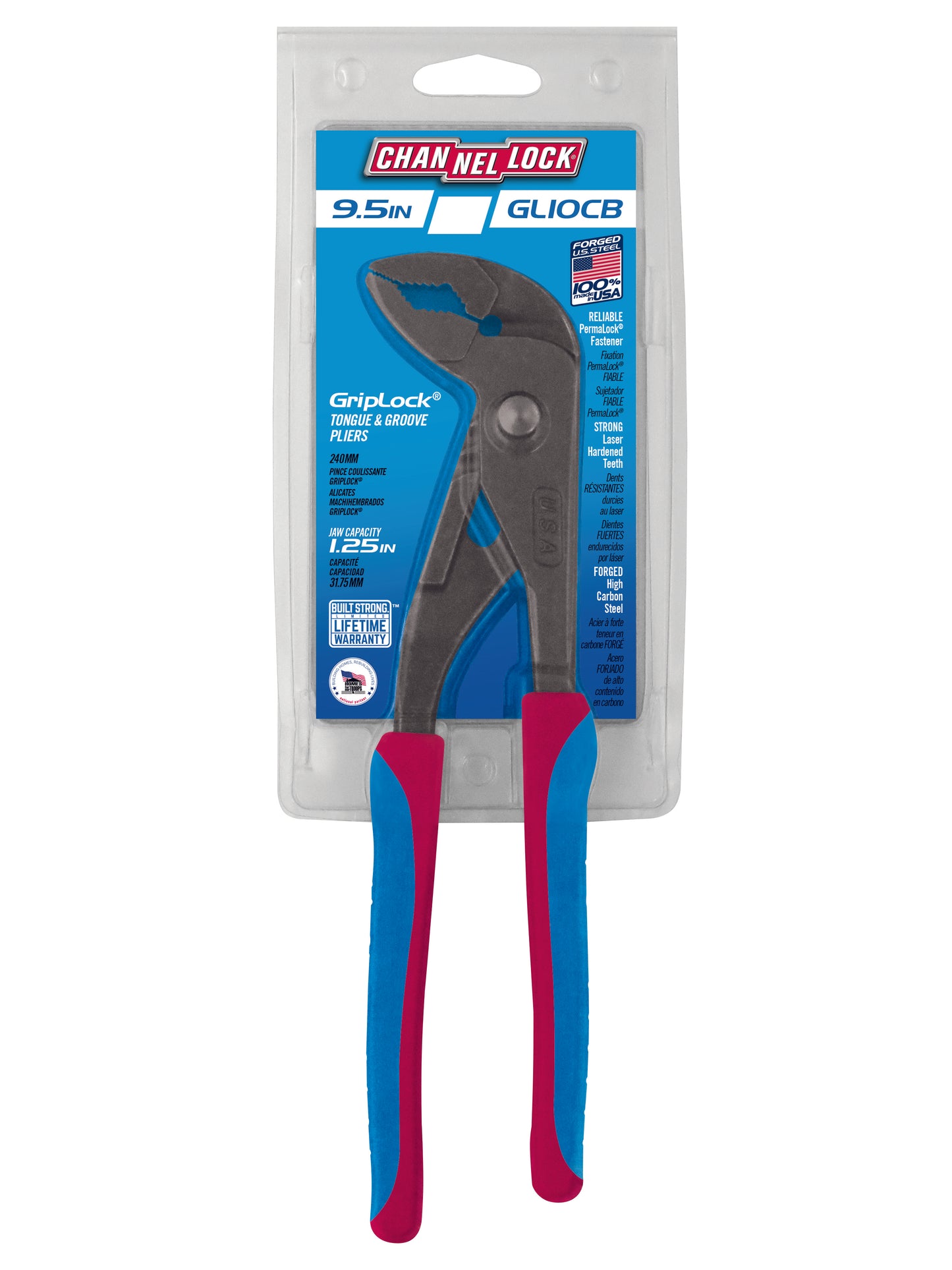 9.5-inch CODE BLUE® GRIPLOCK® Tongue & Groove Pliers (GL10CB)