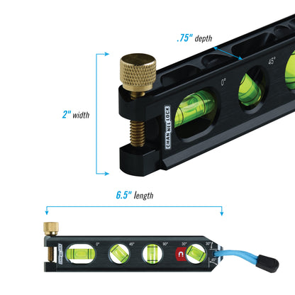 6.5-inch Professional-Grade Magnetic Electrician's Aluminum Billet Torpedo Level (6200-0065)