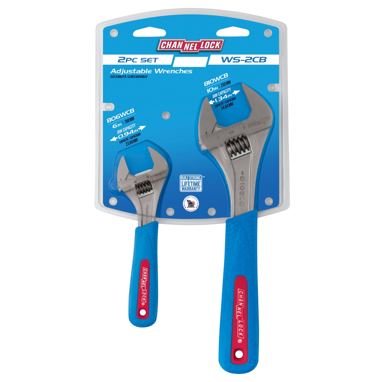 2pc CODE BLUE® Adjustable Wrench Set (WS-2CB)