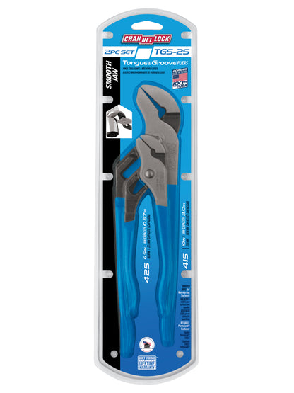 2 pc. Smooth Jaw Tongue & Groove Pliers Set (TGS-2S)