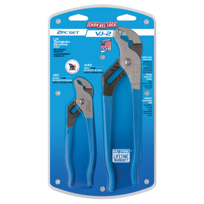 2pc V-Jaw Tongue & Groove Pliers Set (VJ-2)