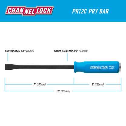 5/8 x 7-inch Professional Pry Bar, 12-inch Overall Length (PR12CECP)