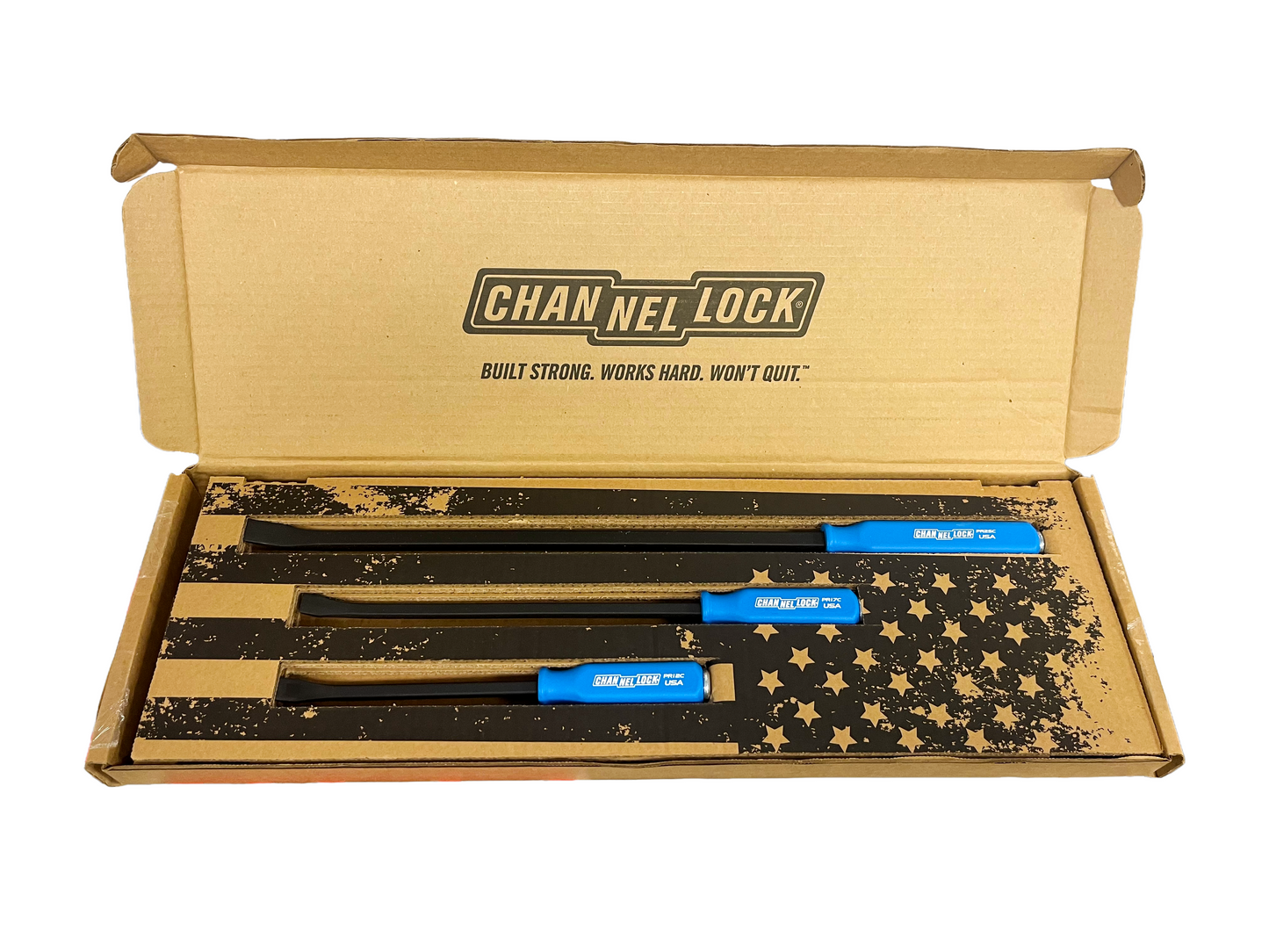 3pc Professional Pry Bar Set w/ 12, 17, and 25-inch Pry Bars (PRY-3CECP)