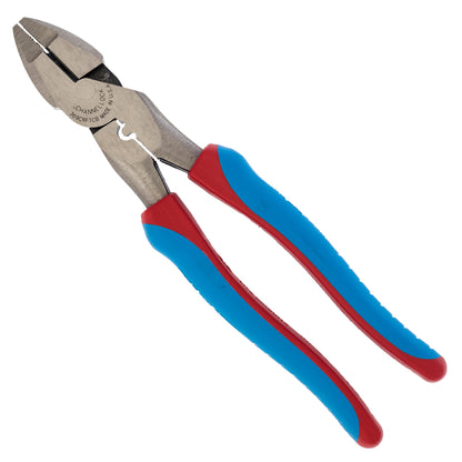 9.5-inch CODE BLUE® XLT™ Round Nose Linemen's Pliers with Fishtape Puller (369CRFTCB)