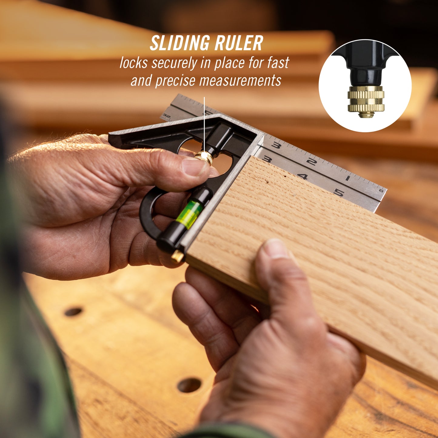 6-inch High-Visibility Stainless Steel Combination Square (8100-006CS)