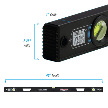 48-inch Professional-Grade  Aluminum Box Level (5200-0048)