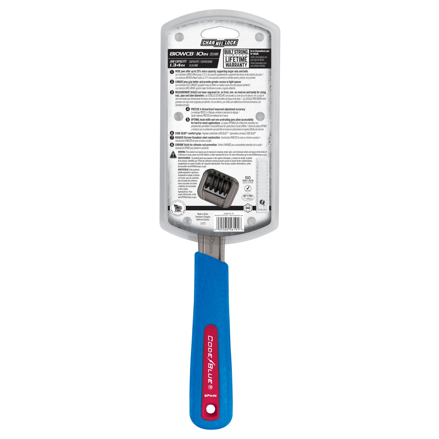 10-inch CODE BLUE® Adjustable Wrench (810WCB)