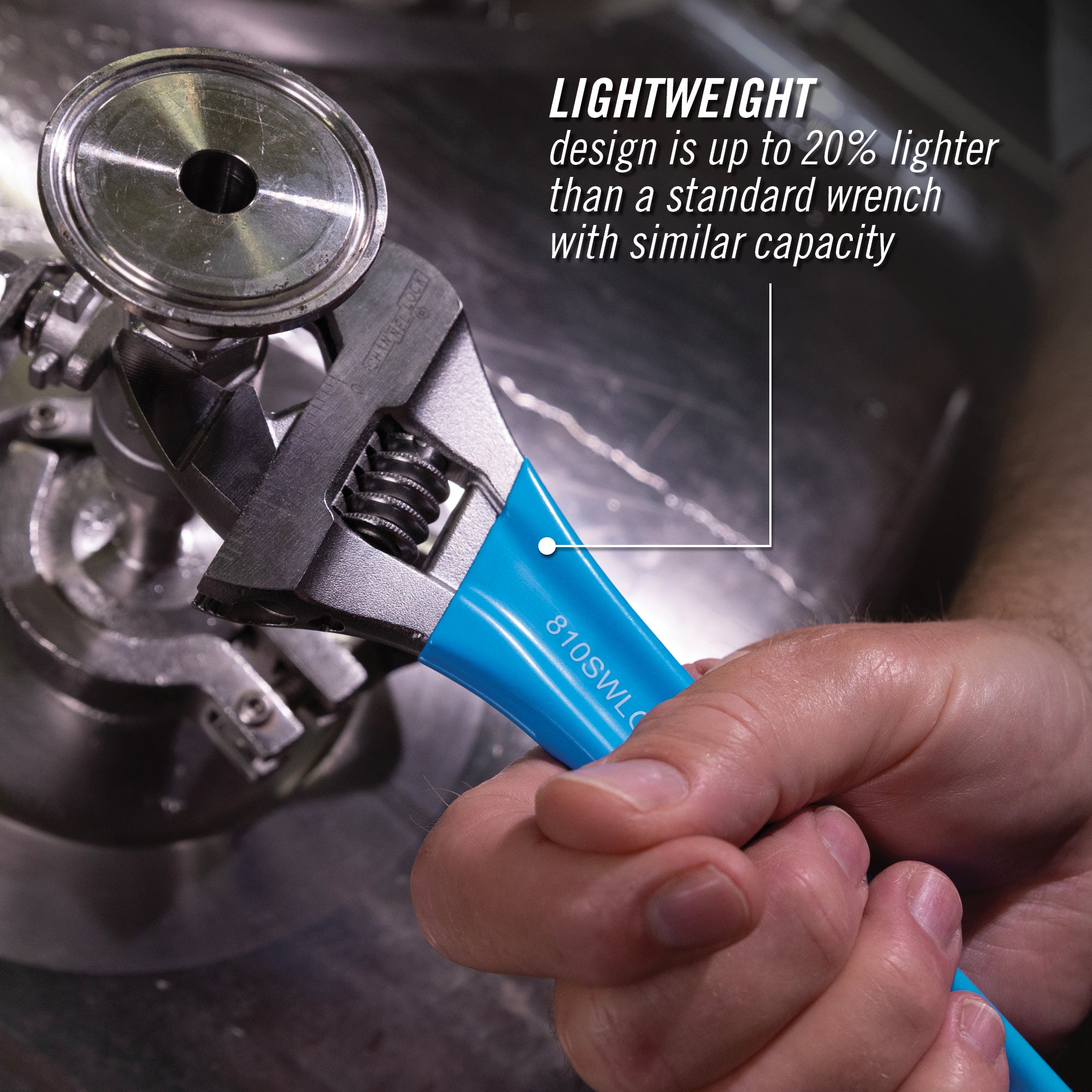 12-inch Lightweight Extra Slim Jaw WideAzz® Adjustable Wrench