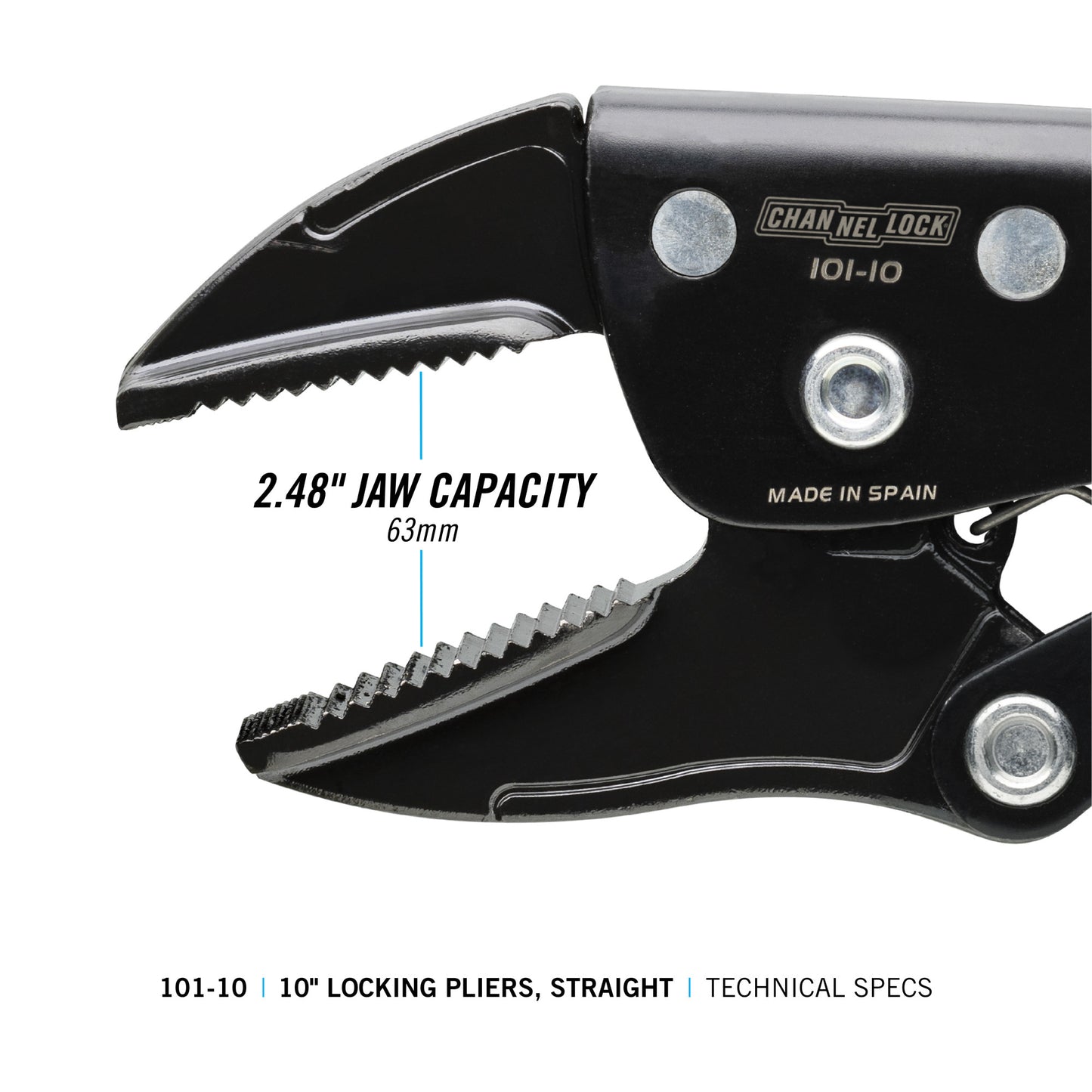 10-inch Straight Jaw Locking Pliers (101-10)