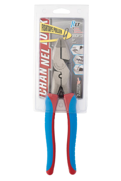 9.5-inch CODE BLUE® XLT™ Round Nose Linemen's Pliers with Fishtape Puller (369CRFTCB)