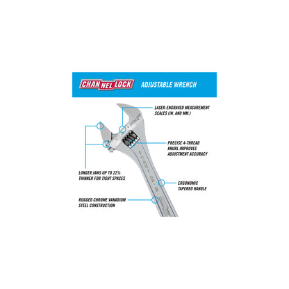 10-inch Adjustable Wrench (810W)