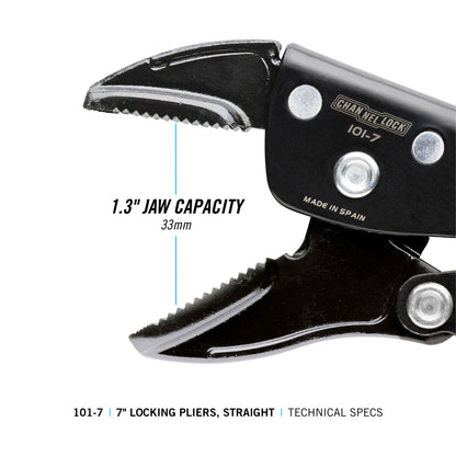7-inch Straight Jaw Locking Pliers (101-7)