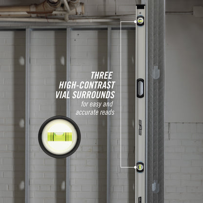 78-inch Professional-Grade Magnetic Aluminum I-Beam Level (5100-0078M)