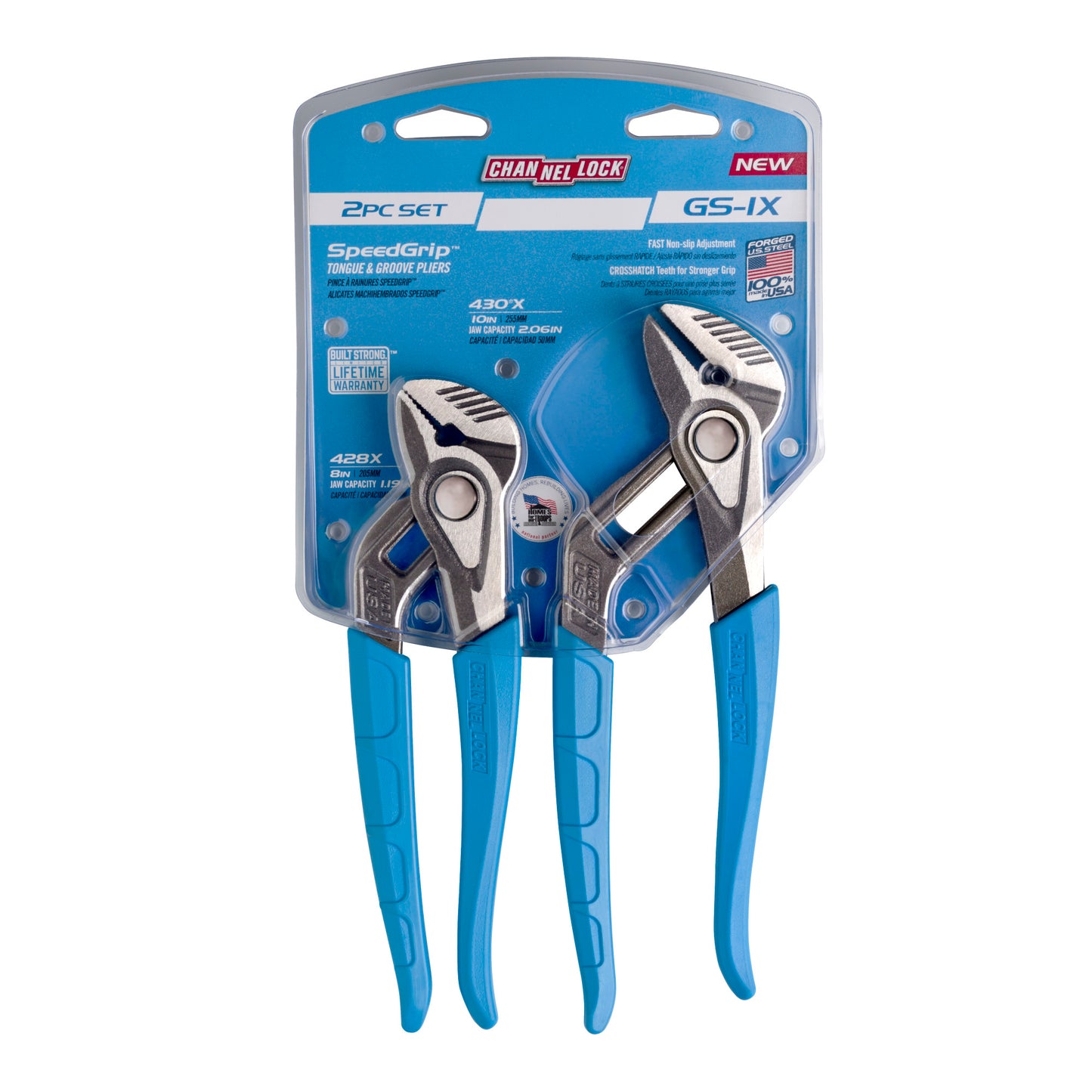 2pc SPEEDGRIP™ Tongue & Groove Pliers Set (GS-1X)