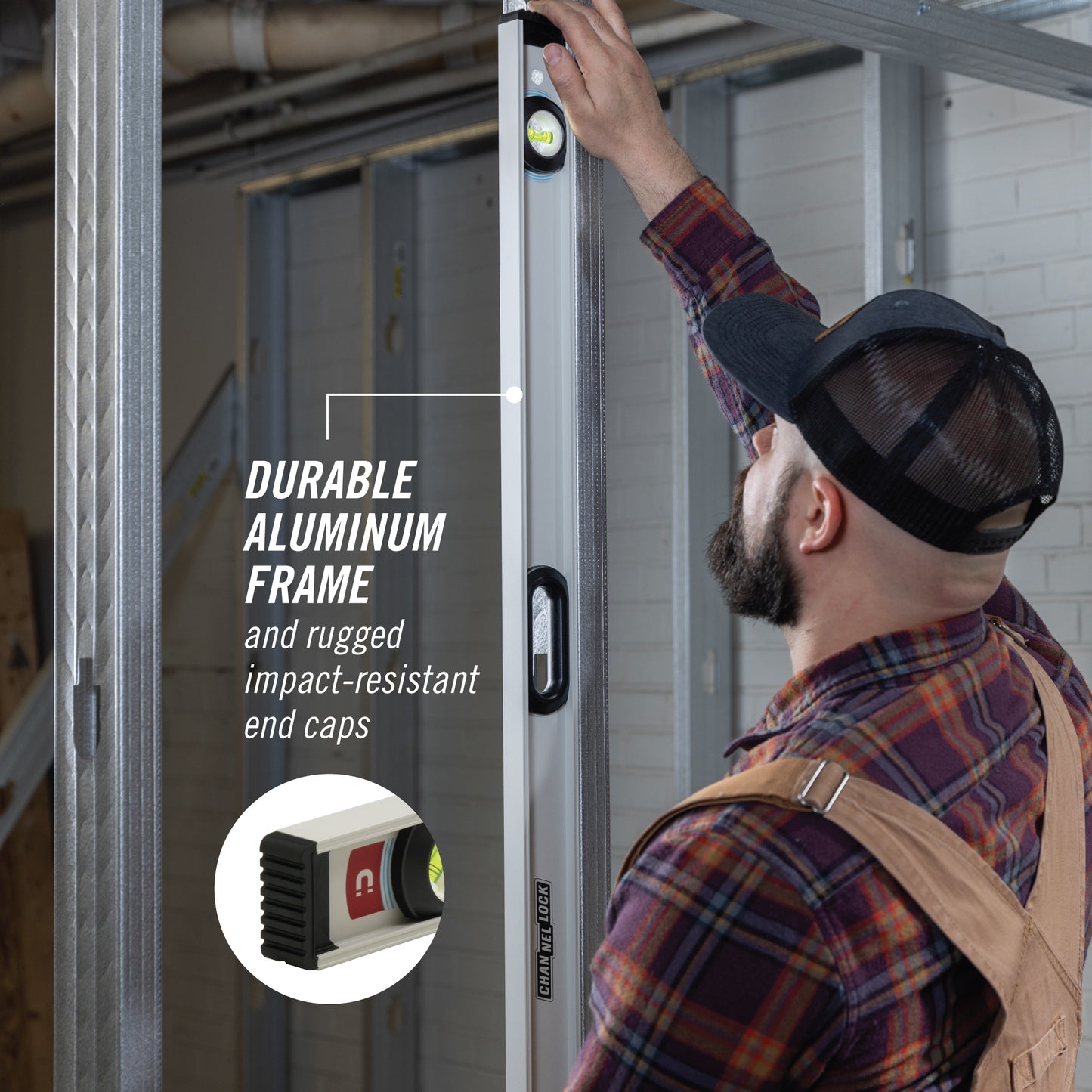 78-inch Professional-Grade Magnetic Aluminum I-Beam Level (5100-0078M)