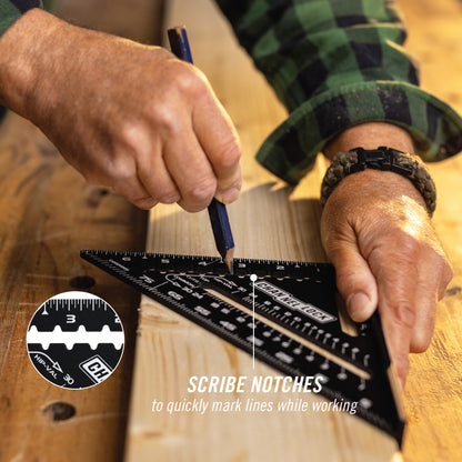 7-inch Laser-Etched Aluminum Extruded Rafter Square (8100-007RS)