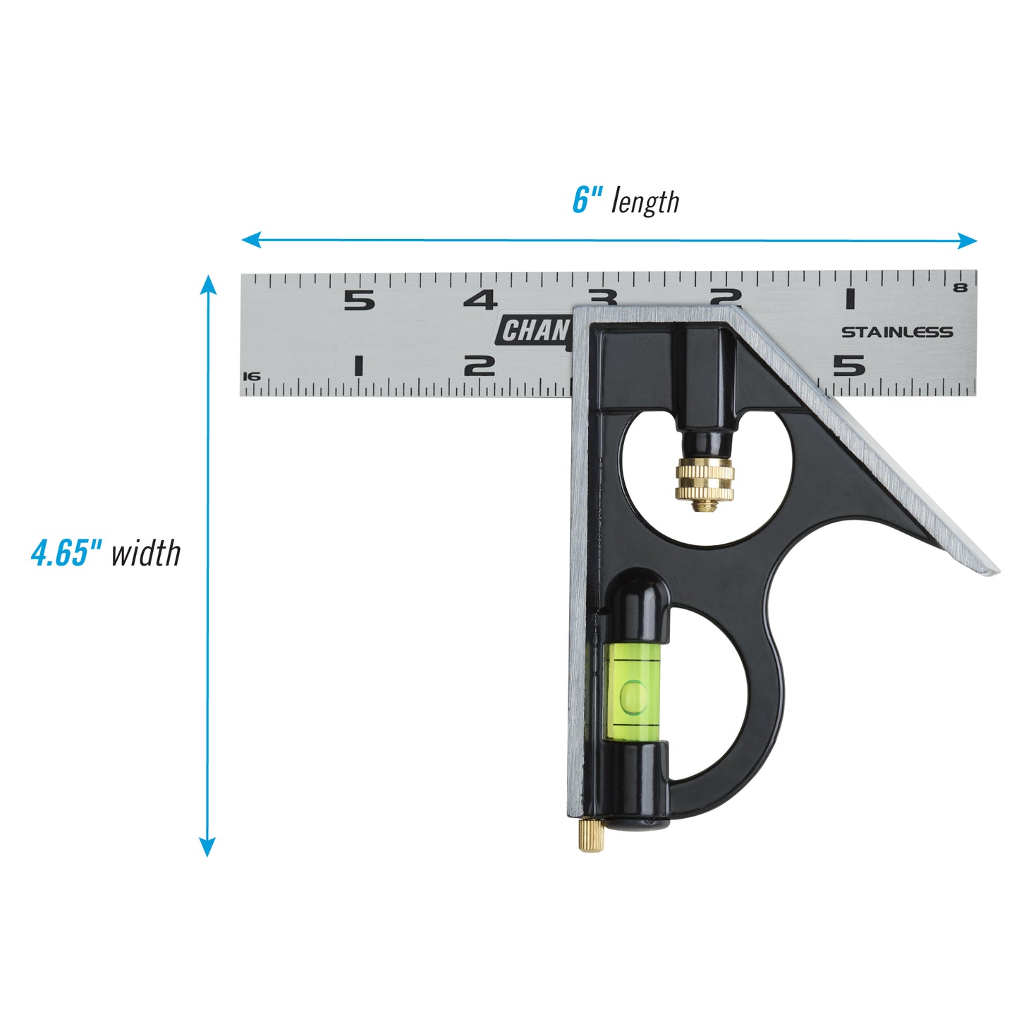 6-inch High-Visibility Stainless Steel Combination Square (8100-006CS)